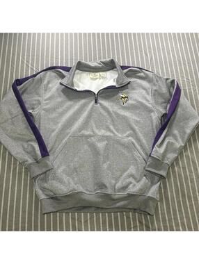 Minnesota Vikings Fanatics quarter-zip pullover midweight jacket Men's XLT